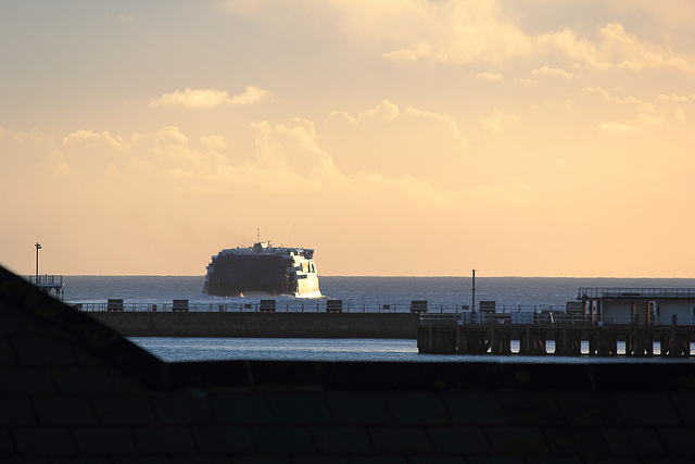 Condor ferry leaving Weymouth