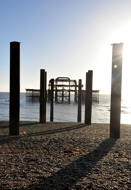 Evening, west pier, Brighton