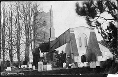 Image75 From a postcard c1920s All Saints Church, Crondall, Hants