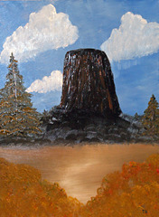 Devil's Tower Oil Painting
