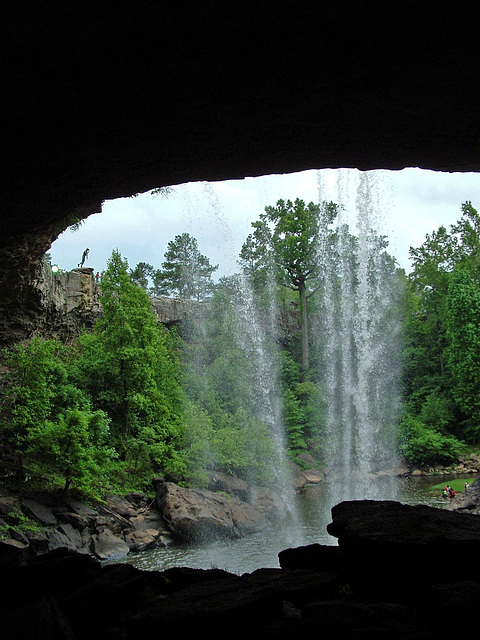 Behind Noccalula Falls