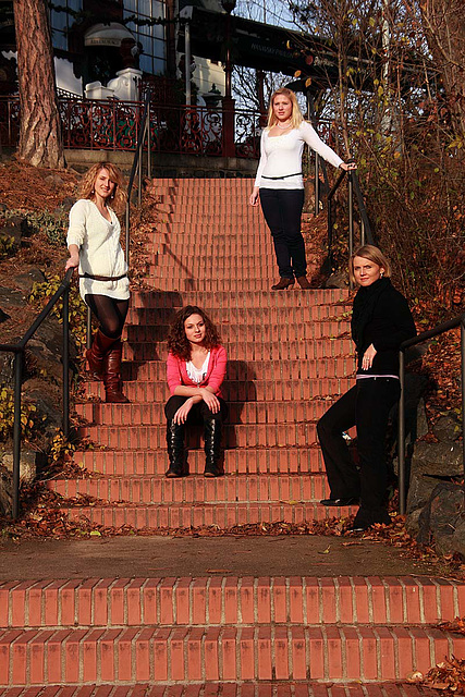 Sisters on Stairs