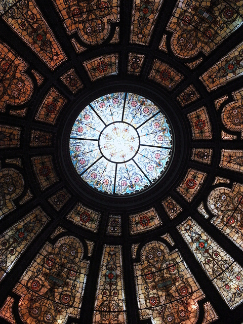 Stained Glass ceiling.