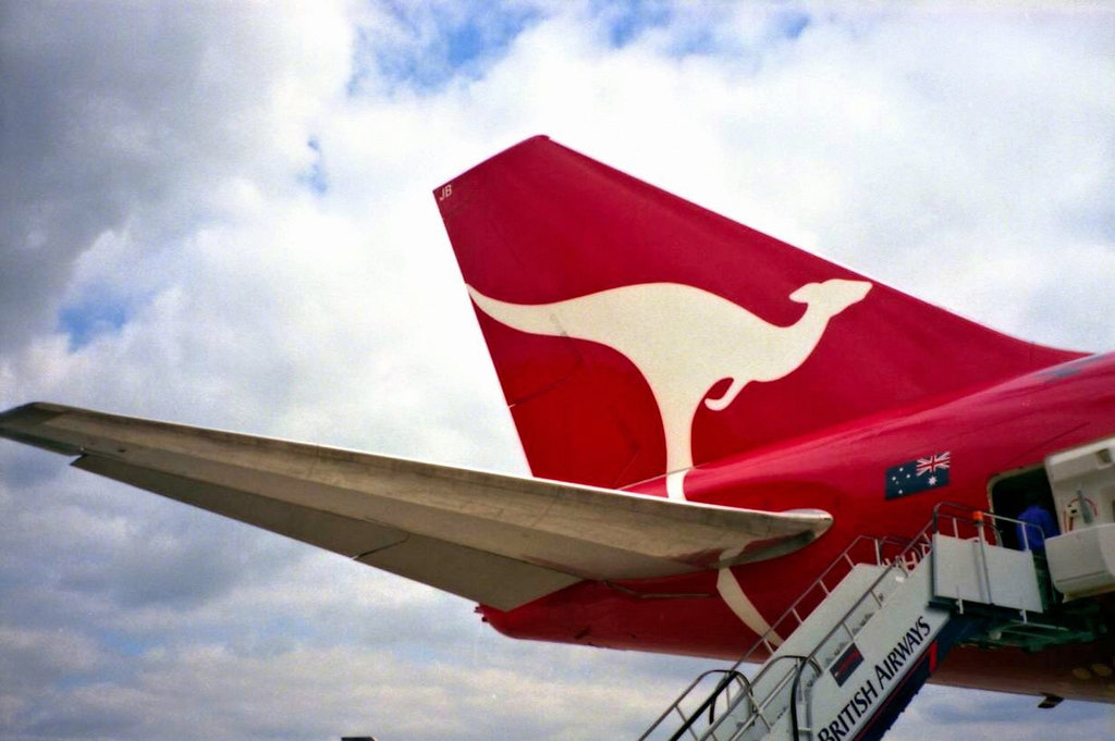 New Qantas Airlines livery tail