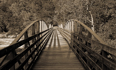 Foot Bridge in Sepia