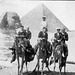 Egyptian Itinerary - George F Everett and crew members at the pyramids Cairo 1918