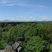 View NNE from Doune Castle, Perthshire to the Grampians - Panorama 1