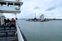 Ferry in to Southampton dock