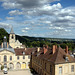 La cour d'honneur du château et l'église de la Roche-Guyon