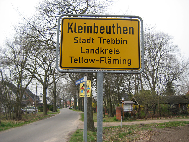 Ortseingang Bike - Kleinbeuten