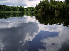 Reflected sky Clayton Lake
