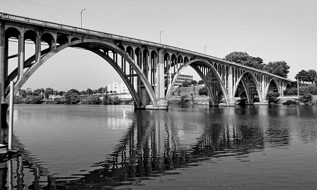 Broad Street Bridge in Black and White