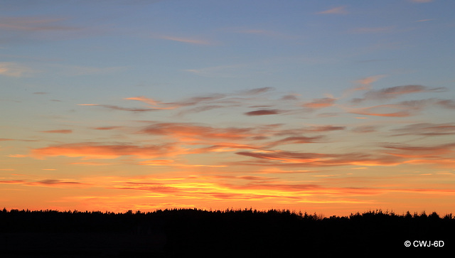 Watercolour sunset this evening