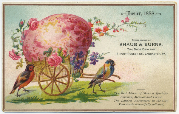 Easter 1888, Compliments of Shaub & Burns, the Shoe Dealers