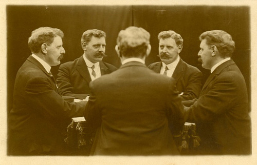 Moustachioed Mirror Man, White Way Photo Studio, New York, N.Y.