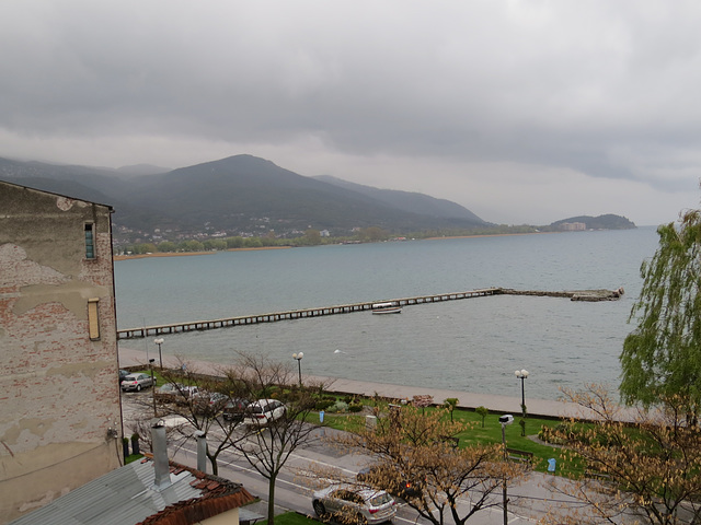 Vue depuis ma chambre à Ohrid.