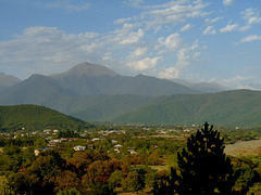 Alazani Valley and Gombori Mountains from Gremi Citadel