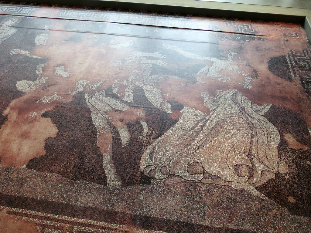 Mosaïques de Pella : l'enlèvement d'Hélène, 3