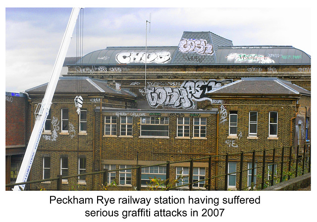 Peckham Rye station graffiti - 8.11.2007