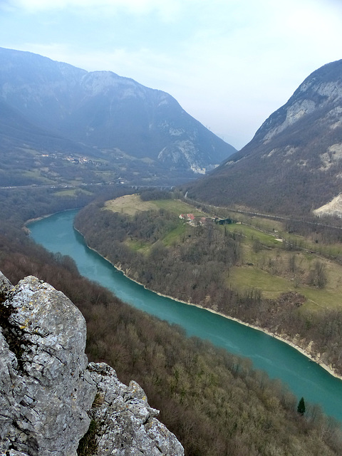 P1090059- Le Rhône du belvédère de Léaz - Rando Fort l'Ecluse:Léaz  11 mars 2014