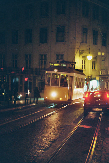 The Iconic Lisboa Tram by Night