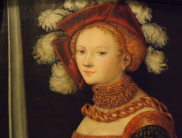 Detail of Judith with the Head of Holofernes by Cranach in the Metropolitan Museum of Art, February 2014