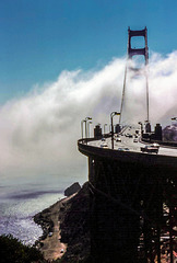 Fog rolling in - Golden Gate, Sept. 1978 (180°)