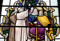 Detail of nave window, Earl Sterndale Church, Derbyshire