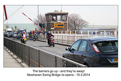 Barriers up and away they go - Newhaven - 15.3.2014
