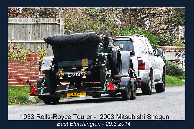 1933 Rolls Royce tourer - East Blatchington - 29.3.2014