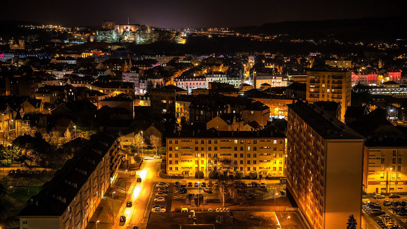 BELFORT: Vue depuis le 19' étage de la tour Madrid.