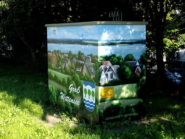 Groß Wittensee - Gasdruckregleranlage mit Dorfblick