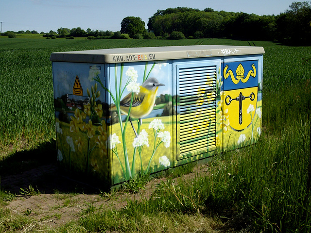 Trafohäuschen bei Patermeß in der Nähe von Rieseby