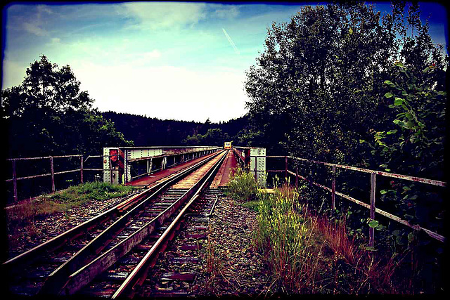 A Train On A Bridge