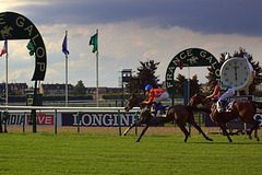 Course à l'hippodrome Arrivée