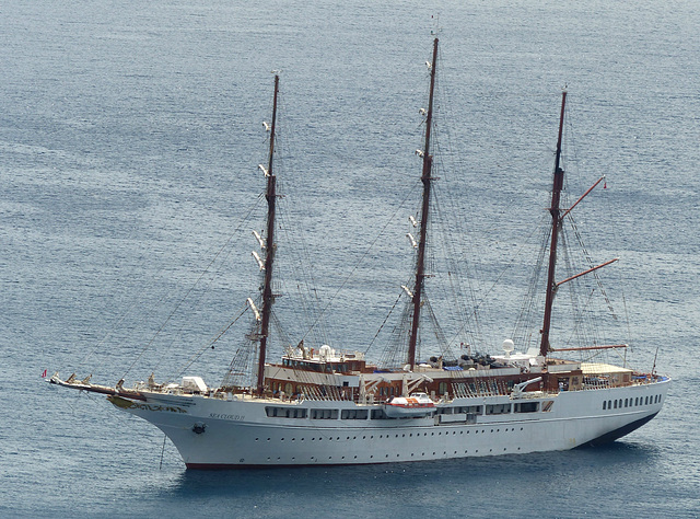 Sea Cloud II at Soufrière - 11 March 2014