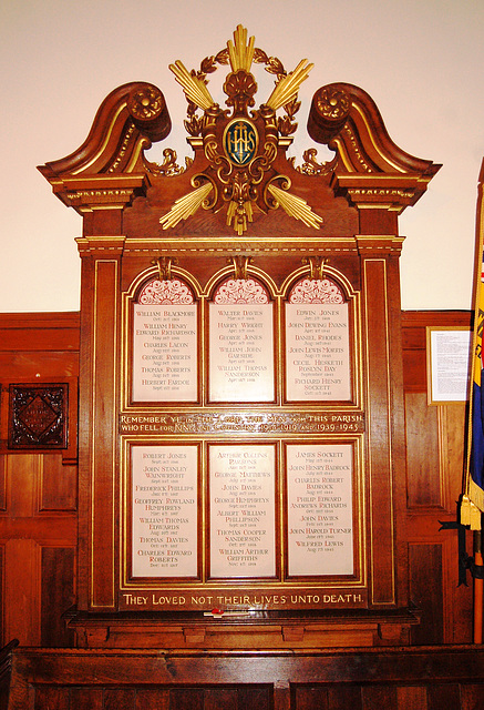 War Memorial, Whittington Church, Shropshire