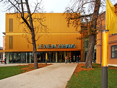 Der neue Erweiterungsbau Museum "Lenbachhaus", München