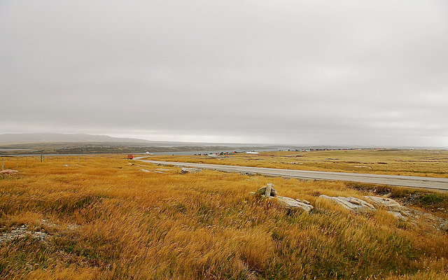 Entering Stanley on the Darwin Road, Falklands