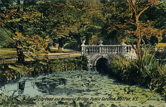 Lily Pond and Memorial Bridge, Public Gardens, Halifax, N.S.