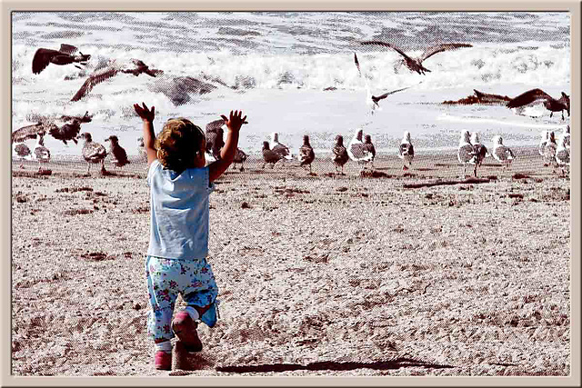 Child & Birds