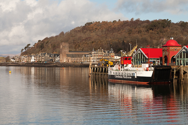 The MV Loch Riddon tied up at Oban