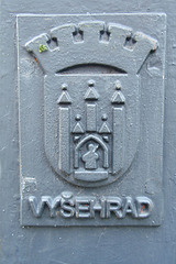 Vyšehrad Emblem on a lamp-post
