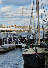 barges on the thames