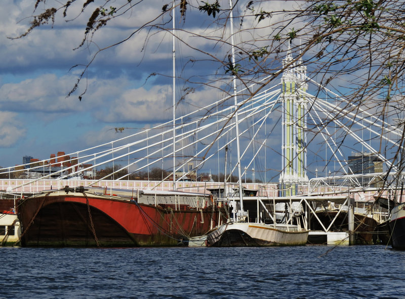 barges on the thames