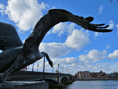 swan sculpture