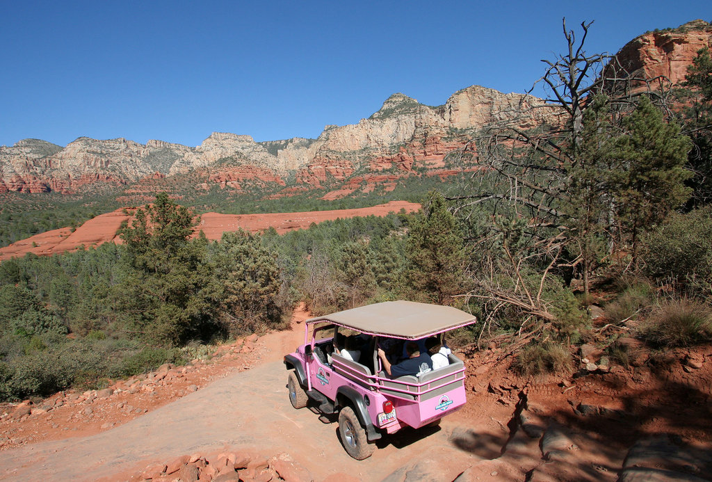 0501 152926 Pink Jeep in Coconino National Forest