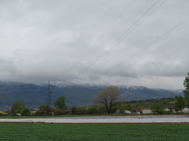 Le mont Vodno sous la neige.