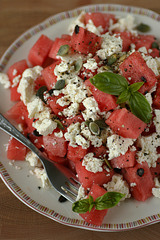 Arbuusi-fetasalat / Watermelon and feta salad