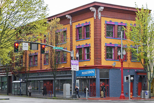 Former Poseidon Seafood Bar and Grill – N.W. 5th Avenue at West Burnside Street, Portland, Oregon